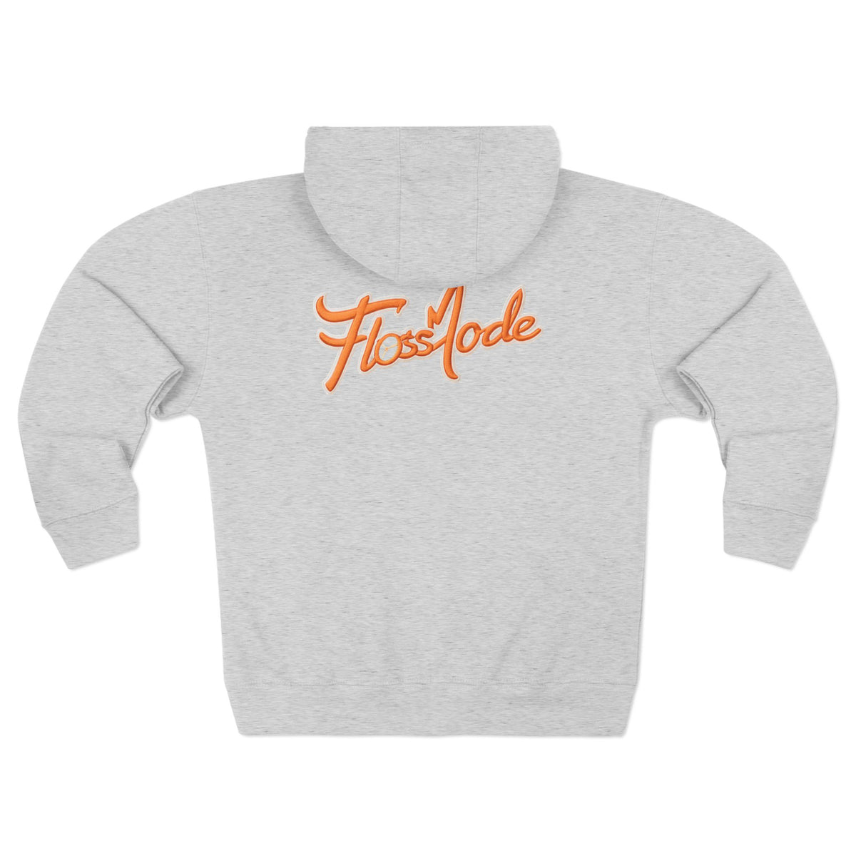 Floss Mode Script Zip Hoodie - Retro Orange Logo Zip-Up Hoodie