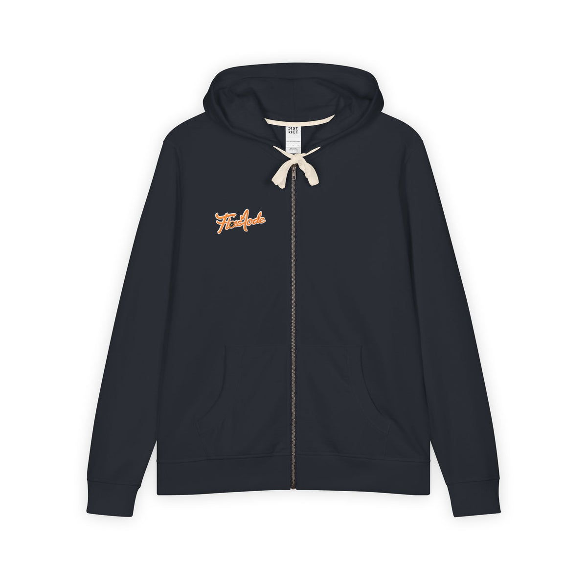 Ember Script Zip Hoodie — 'Firefly' Minimal Chest Logo