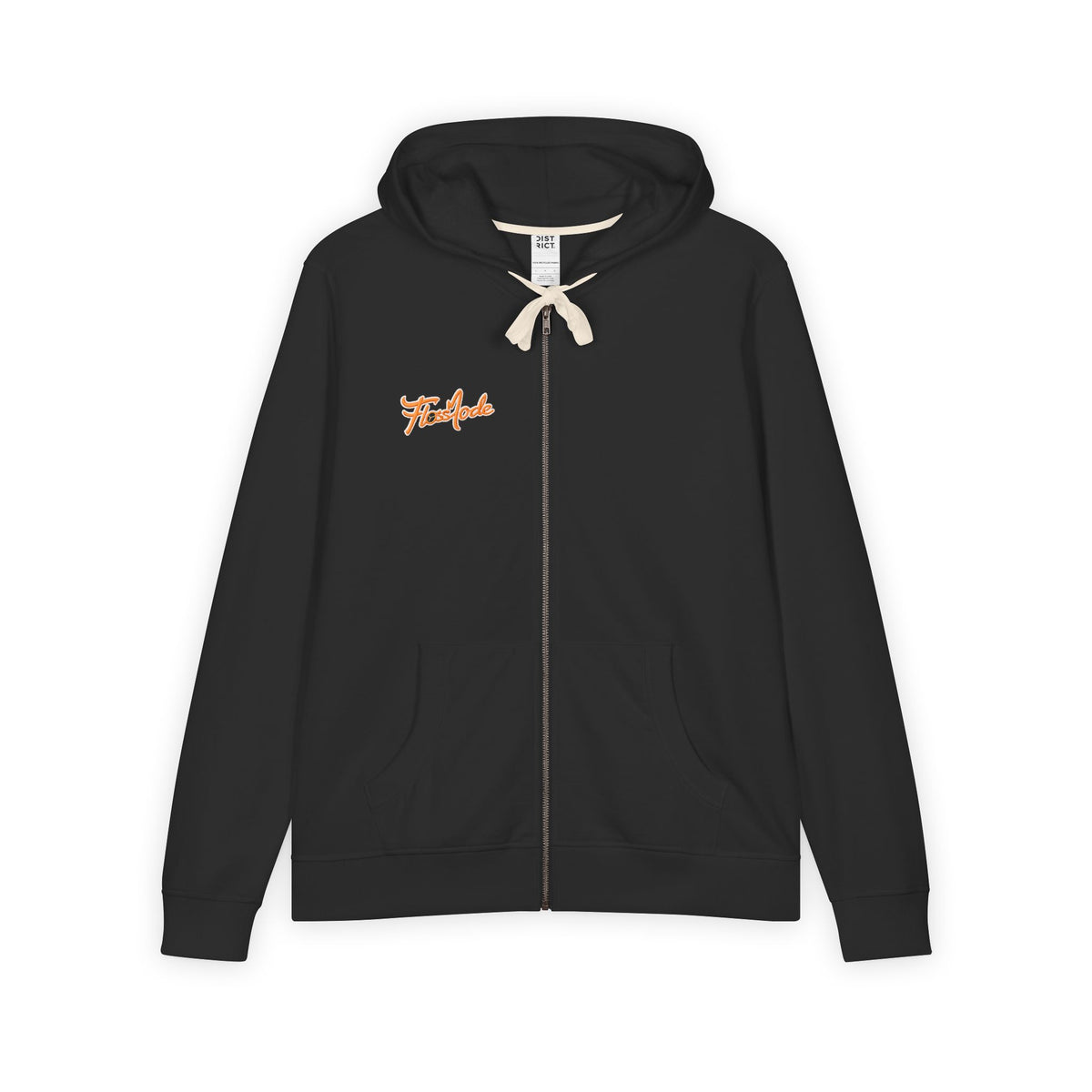 Ember Script Zip Hoodie — 'Firefly' Minimal Chest Logo