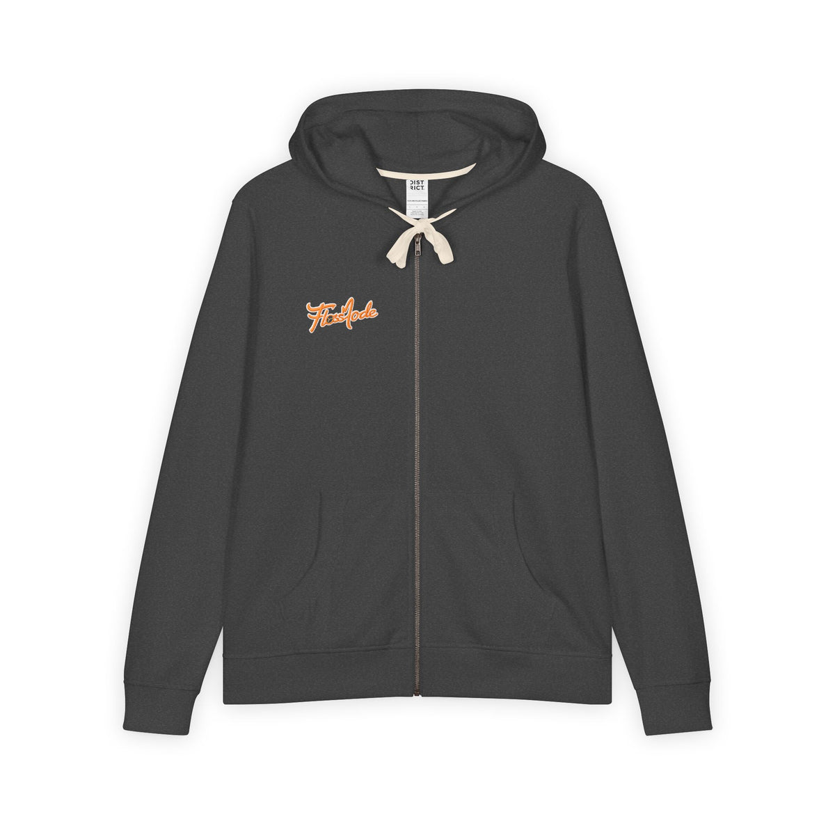 Ember Script Zip Hoodie — 'Firefly' Minimal Chest Logo